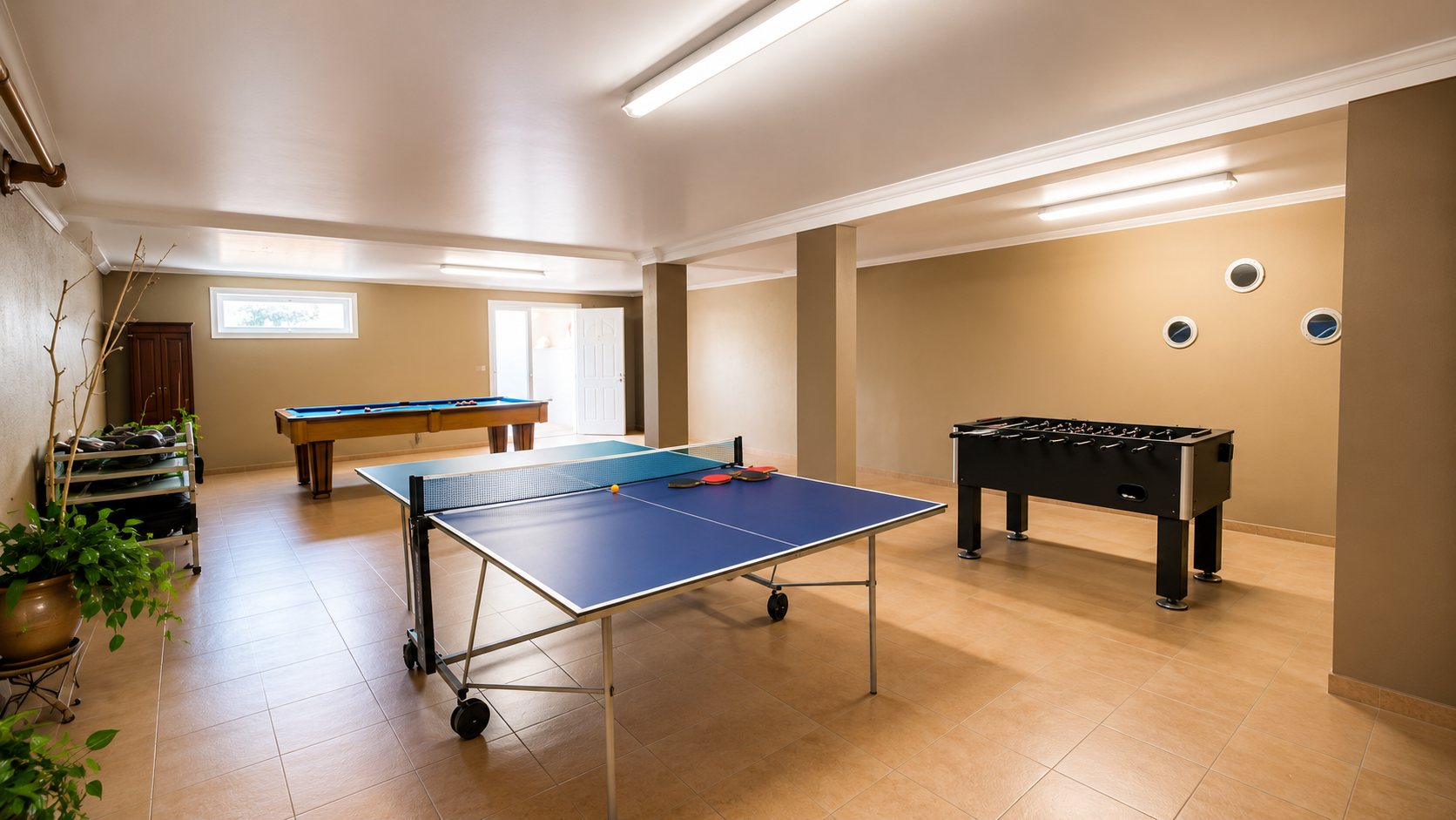 Spielraum mit Tischtennis und Billard in CM87