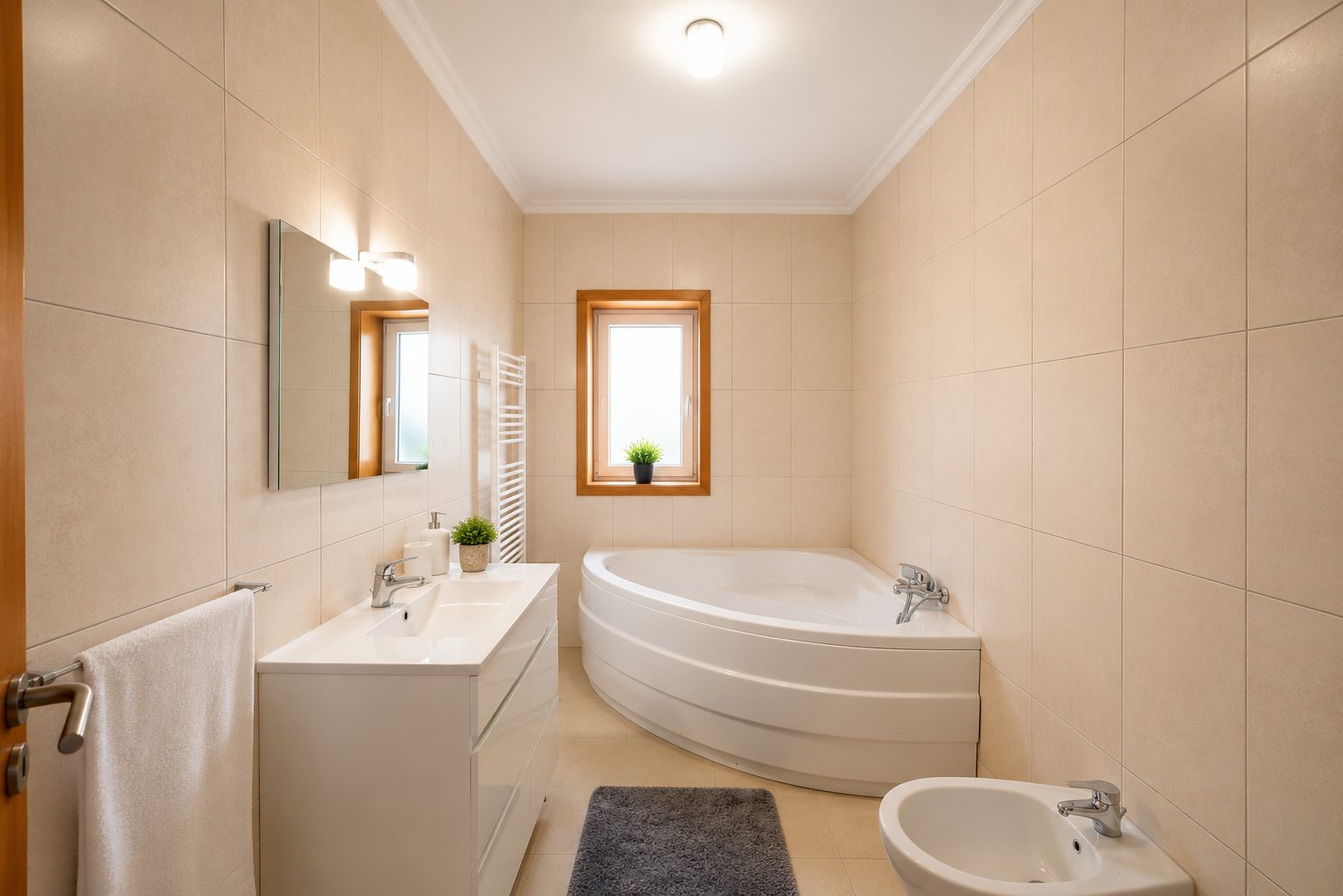 Badezimmer mit Badewanne in CM87